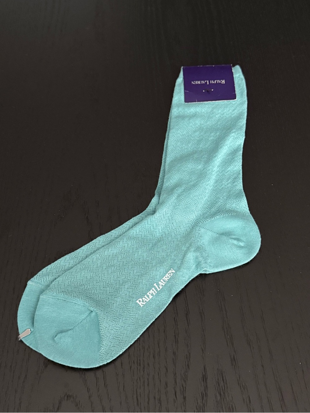 Ralph Lauren Purple Label Teal Crew Socks